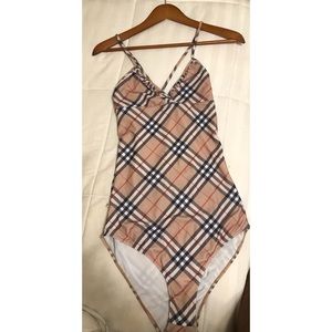 Burberry check bathing suit